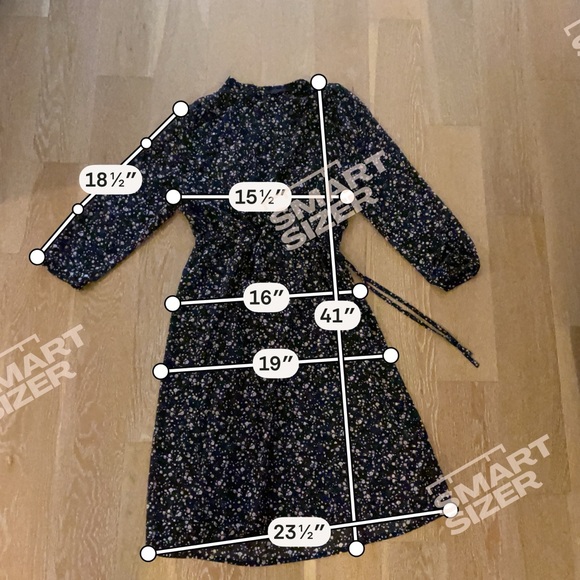 All Saints Sheer Black Dress with Pink Floral Pattern used - Picture 5 of 9